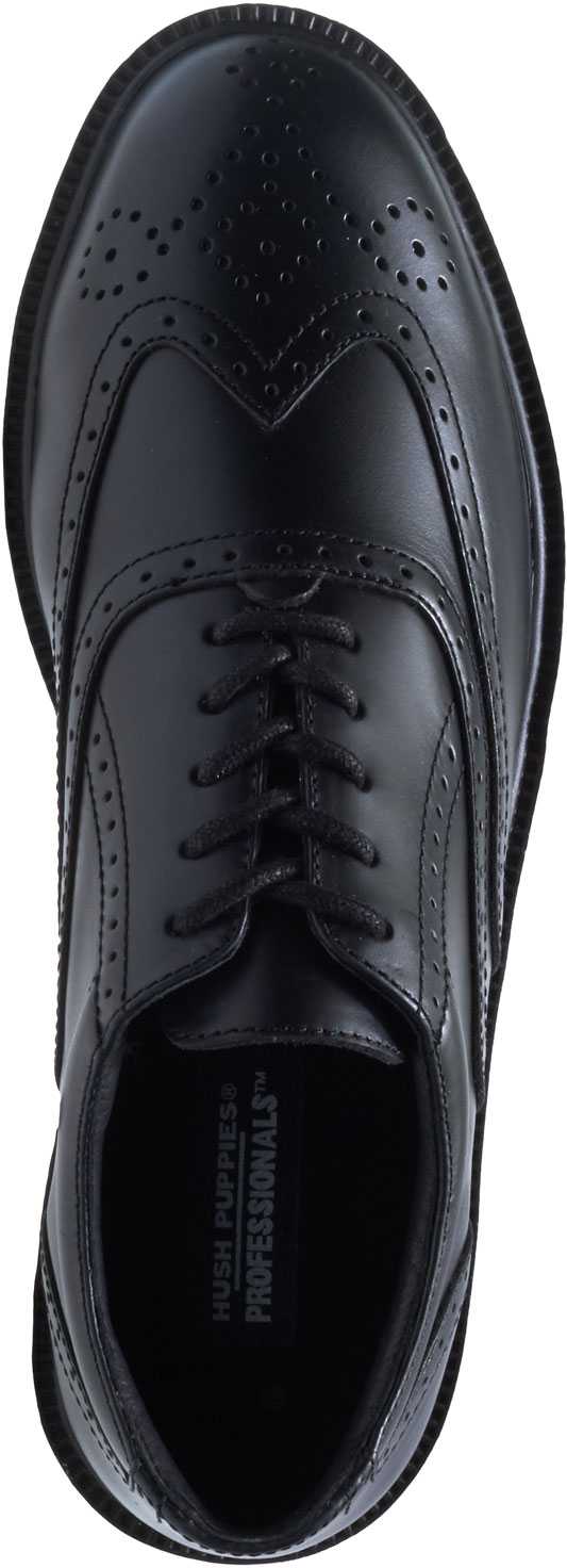 alternate view #4 of: Hush Puppies 05040 Professionals, Men's, Black, Steel Toe, EH, Wing Tip Oxford