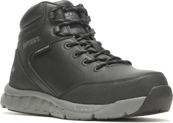 view #1 of: HYTEST 12011 Brace, Men's, Black, Nano Toe, Cd, Slip Resistant, Mid High Athletic, Work Shoe