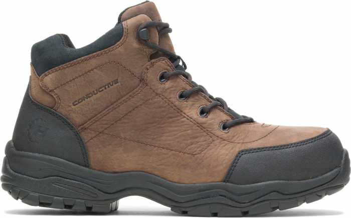 alternate view #2 of: HyTest 12571 Avery, Men's, Brown, Steel Toe, Conductive Hiker