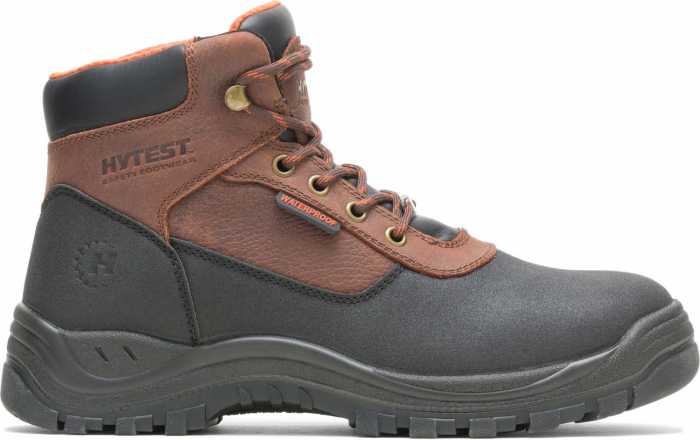 alternate view #2 of: HYTEST 13621 Knox, Men's, Black/Brown, Steel Toe, EH, PR, 6 Inch, WP Boot