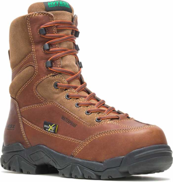 view #1 of: HYTEST 14261 Brown Electrical Hazard, Composite Toe, Poron XRD Met-Guard, Waterproof, Non-Metallic Men's 8 Inch Boot