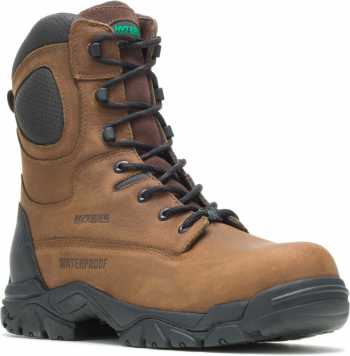 HYTEST 14481 Brown Electrical Hazard, Composite Toe, Waterproof, Insulated, Puncture Resistant Unisex 8 Inch Stealth Boot