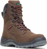 HYTEST 14781 Unisex, Brown, Steel Toe, EH, Waterproof, 8 Inch Boot