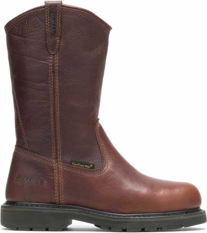 alternate view #2 of: HYTEST 15271 Men's, Brown, Steel Toe, EH, Internal Met Guard, Pull On Boot