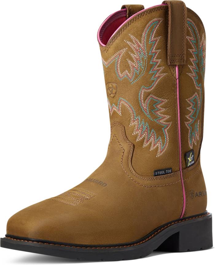 alternate view #2 of: Ariat AR10033994 Krista, Women's, Brown, Steel Toe, EH, Mt, Slip Resistant, Pull On, Wellington, Work Boot