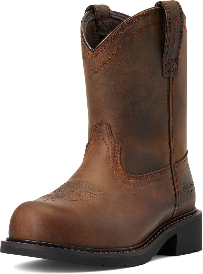 alternate view #2 of: Ariat AR10040431 Fatbaby, Women's, Brown, Steel Toe, EH, Slip Resistant, Pull On, Wellington, Work Boot