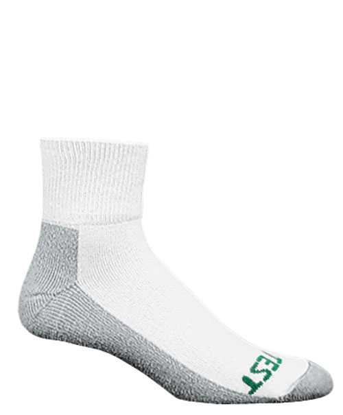 view #1 of: HYTEST AS154WHT-12PK Men's, Performance, White/Gray, Ankle Sock