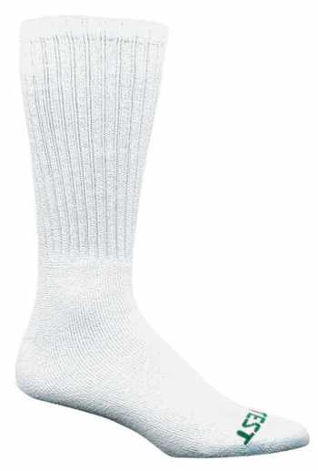 HYTEST AS279WHT-12PK BIGFOOT, Men's, White, Cotton Crew Sock