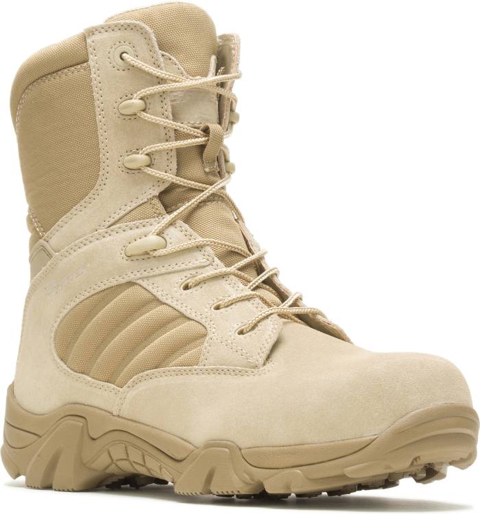 view #1 of: Bates BA2276 Desert  Tan Composite Toe, Electrical Hazard, Side Zip, Men's GX-8 ,8 Inch Boot