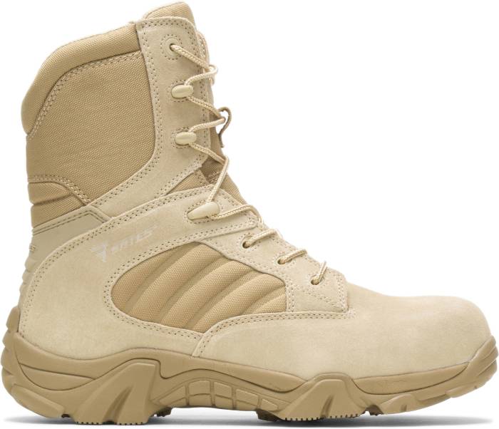 alternate view #2 of: Bates BA2276 Desert  Tan Composite Toe, Electrical Hazard, Side Zip, Men's GX-8 ,8 Inch Boot