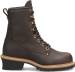 alternate view #2 of: Carolina CA1421 Elm, Women's, Dark Brown, Steel Toe, EH, 8 Inch, Logger, Work Boot