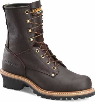 Carolina CA1821 Brown Steel Toe, Electrical Hazard, Men's 8 Inch Logger