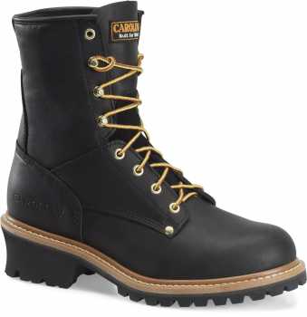 Carolina CA1825 Men's Black, Steel Toe, EH, 8 Inch Logger