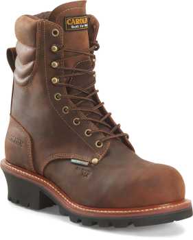 Carolina CA9854 Hemlock, Men's, Brown, Comp Toe, EH, WP, 9 Inch Logger