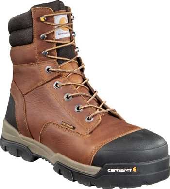 Carhartt CME8355 Ground Force, Men's, Brown, Comp Toe, EH, WP, 8 Inch Boot