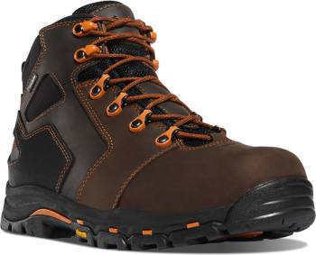 Danner DA13860 Vicious, Men's, Brown/Orange, Comp Toe, EH, WP, Hiker, Work Boot