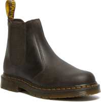 Dr. Martens DMR27006207 Men's, Dark Brown, Soft Toe, Slip-Resistant, Chelsea Style, Work Boot