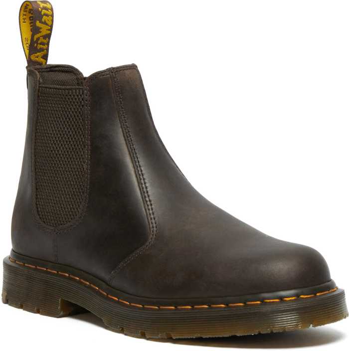 view #1 of: Dr. Martens DMR27006207 Men's, Dark Brown, Soft Toe, Slip-Resistant, Chelsea Style, Work Boot