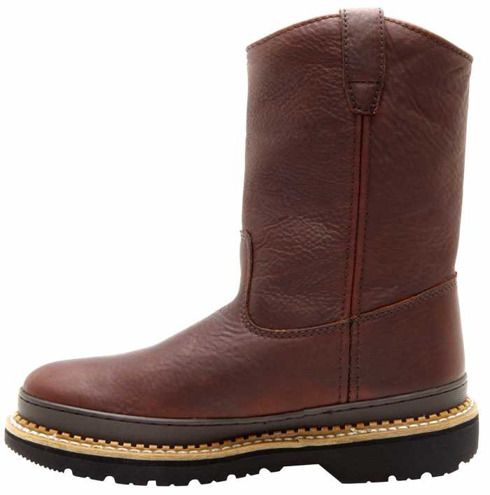 alternate view #3 of: Georgia Boot GA4374 Men's, Brown, Steel Toe, EH, Pull On Boot