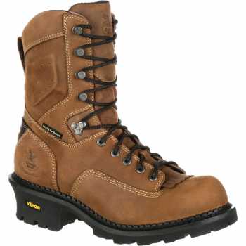 Georgia Boot GAGB00097 Comfort Core Men's, Brown, Comp Toe, EH, Waterproof, 9 Inch Logger