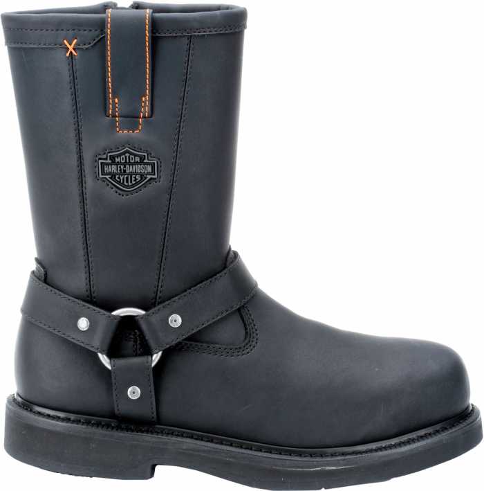 alternate view #2 of: Harley Davidson 95328 Men's Black, Steel Toe, EH Harness Boot