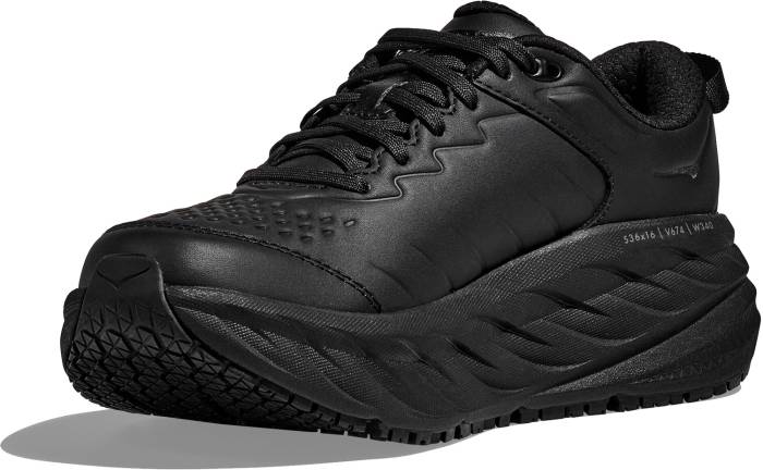 alternate view #3 of: HOKA HO1110521BBLC Bondi SR Women's, Black, Soft Toe, Slip Resistant Athletic Work Shoe