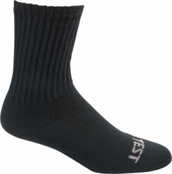 HYTEST AS175BLK-6PK Women's, Black, Solid Crew Sock