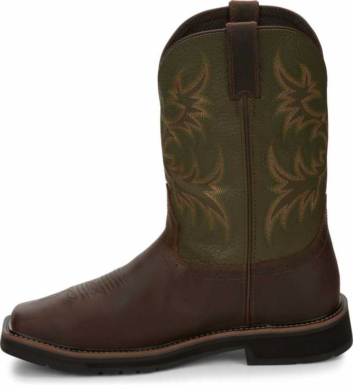 alternate view #3 of: Justin JUSE4570 Keavan, Men's, Brown, Steel Toe, EH, Mt, WP, 11 Inch Boot