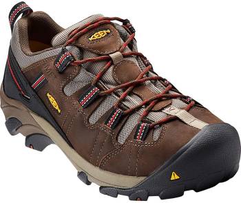 Keen Utility KN1016163 Detroit, Men's, Brown, Steel Toe, EH, Mt, Slip Resistant, Low Hiker, Work Shoe