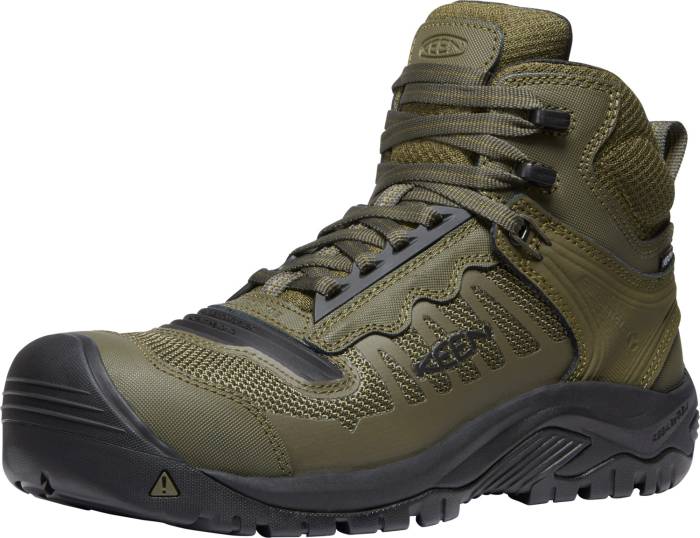 alternate view #2 of: KEEN Utility KN1027102 Reno, Men's, Dark Olive/Black, Comp Toe, EH, WP, Hiker, Work Boot