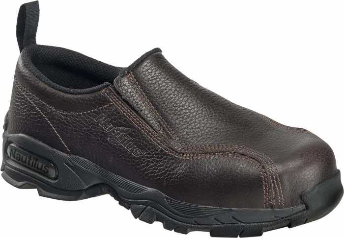 view #1 of: Nautilus N1620 Men's, Brown, Steel Toe, SD, Twin Gore Slip On