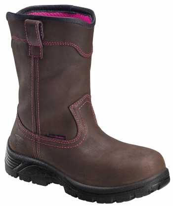 Avenger N7146 Women's, Brown, Comp Toe, EH, WP, Pull On Boot