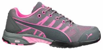 Puma PU642915 Celerity Knit Low, Women's, Grey/Pink, Steel Toe, SD, Low Athletic