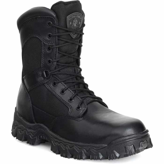 view #1 of: Rocky 2173 Black Waterproof, Uniform,  Soft Toe, Side Zipper Boot