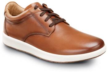 Men's Cognac Crossover Work MaxTRAX® Soft Toe Dress Shoe