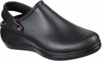 SKECHERS Work SK108051BBK Amreli, Women's, Black, Soft Toe, Slip Resistant Clog