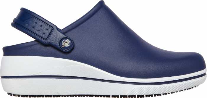 alternate view #2 of: SKECHERS Work SK108051NVW Amreli, Women's, Navy/White, Soft Toe, Slip Resistant Clog