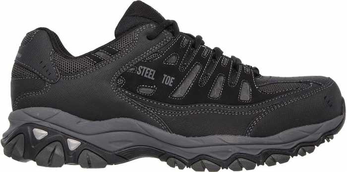 alternate view #2 of: Skechers SK77055BKCC Crankston, Men's, Black, Steel Toe, EH, Low Athletic