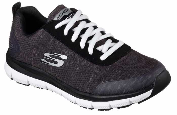 view #1 of: SKECHERS Work SK77217BKW Black/White Comfort Flex Pro HC Soft Toe, Slip Resistant Women's Athletic