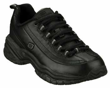 SKECHERS Work SK76033B Women's Soft Stride-Softie Black, Soft Toe, Slip Resistant Athletic