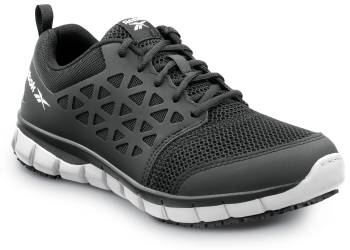 Women's Black/Grey Sublite Cushion Work MaxTRAX® Soft Toe Athletic