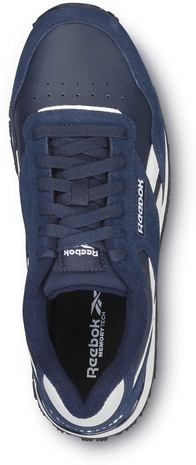 alternate view #4 of: Reebok Work SRB1954 Harman, Men's, Navy/White, Retro Jogger Style, EH, MaxTRAX Slip Resistant, Soft Toe Work Shoe