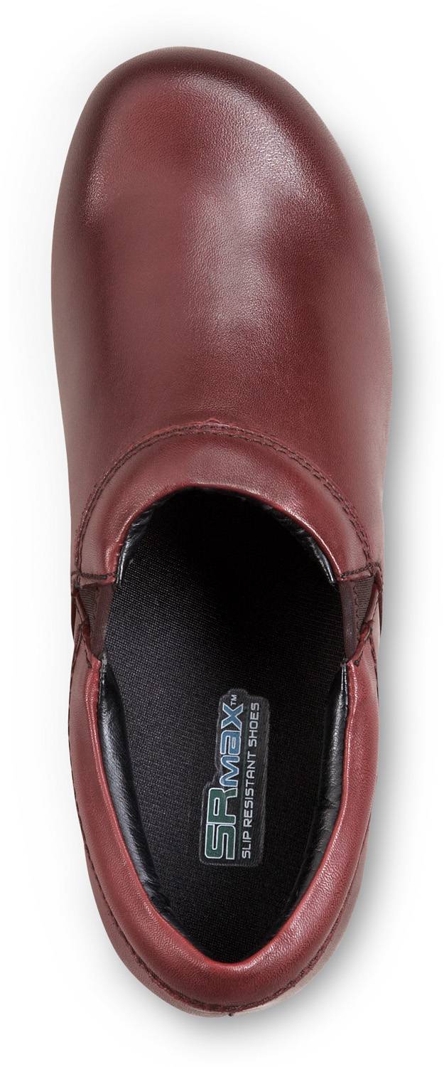 alternate view #4 of: Women's Burgundy Geneva MaxTRAX® Soft Toe Clog