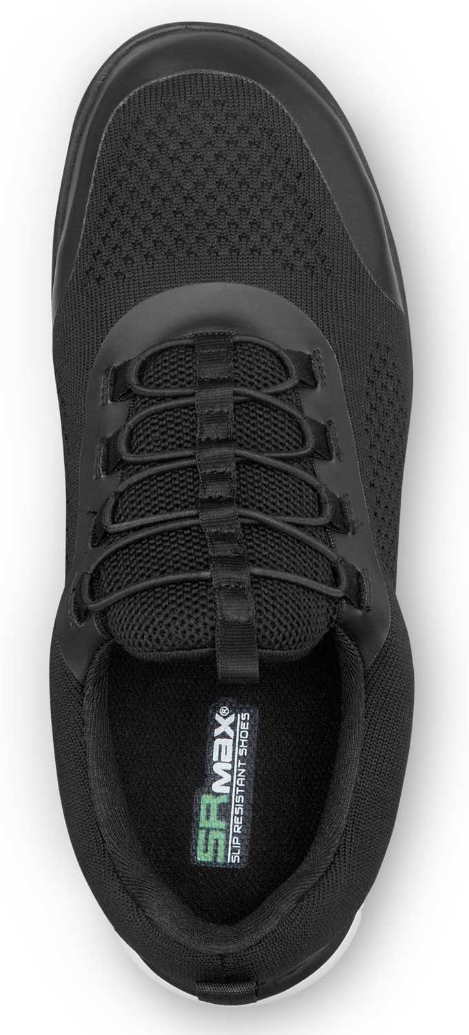 alternate view #4 of: SR Max SRM157 Anniston, Women's, Black/White, Slip On Athletic Style, EH, MaxTRAX Slip Resistant, Soft Toe Work Shoe