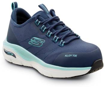 Women's Navy/Aqua Sadie Arch Fit MaxTRAX® Alloy Toe Athletic