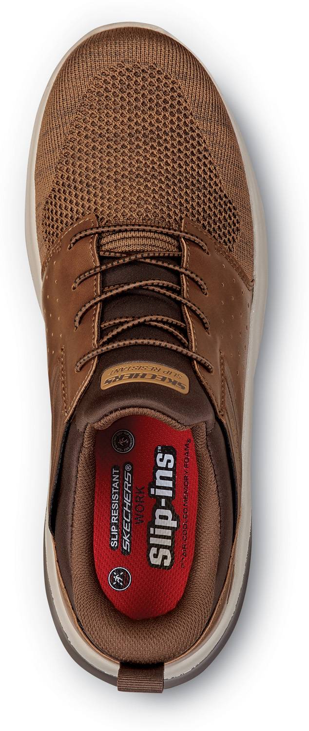 alternate view #4 of: Men's Brown Collin MaxTRAX® Soft Toe Slip-On Oxford