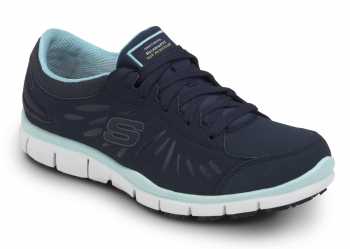 Women's Navy/Aqua Stacey MaxTRAX® Soft Toe Athletic