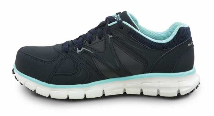 alternate view #3 of: SKECHERS Work SSK406NVAQ Jackie, Women's, Navy/Aqua, Athletic Style, Alloy Toe, EH, MaxTRAX Slip Resistant, Work Shoe