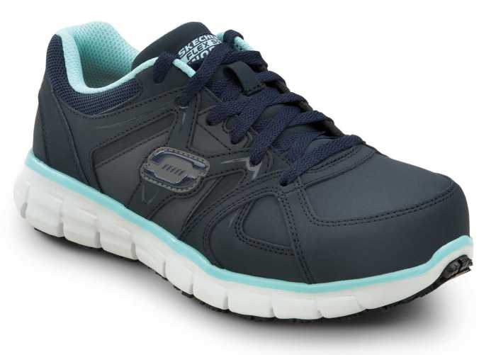 view #1 of: Women's Navy/Aqua Jackie MaxTRAX® Alloy Toe Athletic