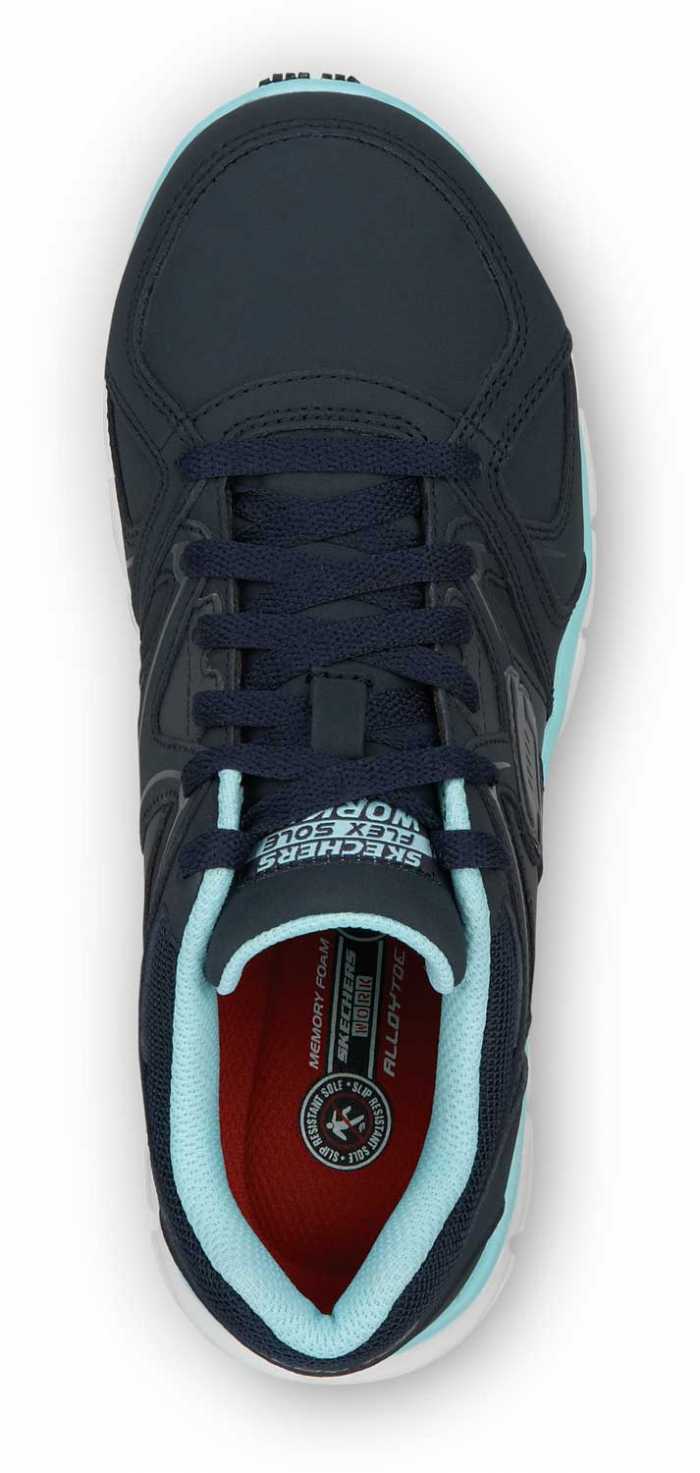 alternate view #4 of: Women's Navy/Aqua Jackie MaxTRAX® Alloy Toe Athletic